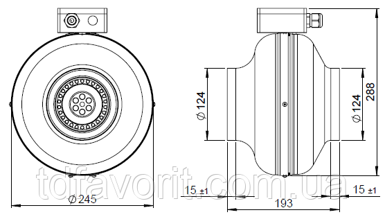 Вентилятор для круглых каналов Ruck RS 125