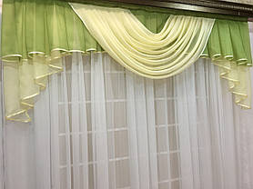 Готовий ламбрекен "Аргос" 2 м —зелений, фото 3