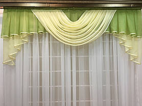 Готовий ламбрекен "Аргос" 2 м —зелений, фото 4