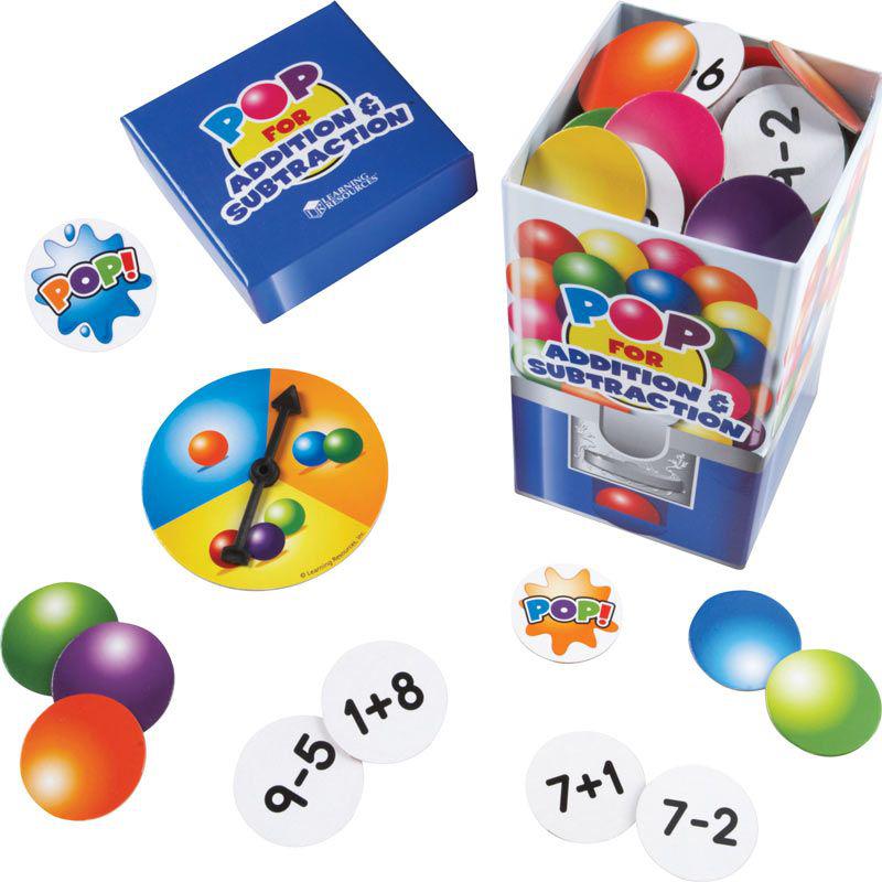 Математична гра на додавання і віднімання "Корисна жуйка Pop" (90 фішек) Learning resources LER 8441