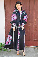 Платье бохо вышиванка лен этно стиль бохо шик вишите плаття вишиванка стиль Вита Кин