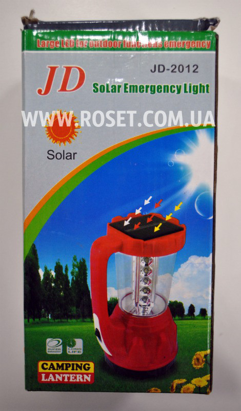 Ліхтар туристичний лампа - Solar Emergency Light JD-2012