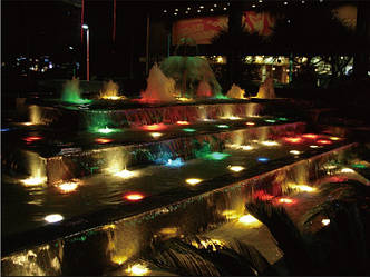 Підсвітка новий рік різнобарвна садова фонтанна вулична герметична 24 режими 60 ламп метр світло17к-60