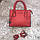 Жіноча міні червона жіноча сумка середнього розміру, фото 4