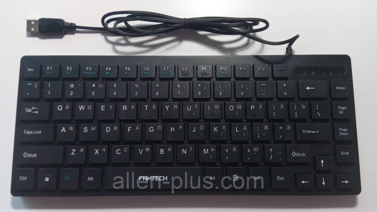 Клавіатура Fantech K3M, Slim, Black, (K3Mb), USB, без цифрового блоку