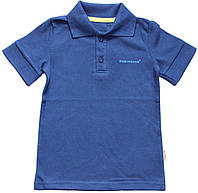 Рубашка поло короткий рукав для мальчика, синяя, рост 104 см, Robinzone