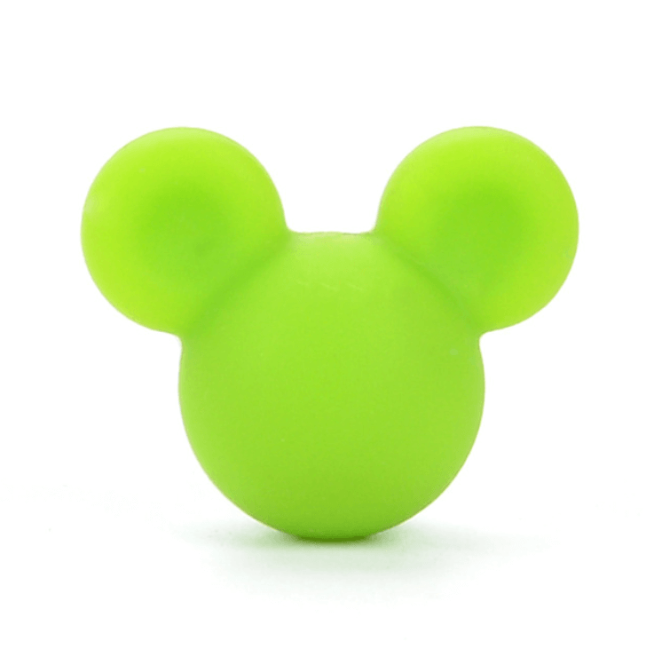 Міккі маус (зелений) намистини з харчового силікону, фото 1