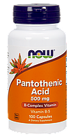 Витамин Б NOW Foods Pantothenic Acid 500mg 100 caps