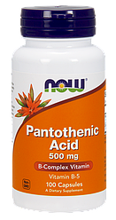 Вітамін Б NOW Foods Pantothenic Acid 500mg 100 caps