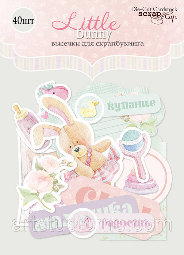 Набір висічок для скрапбукінгу 40 шт. від Scrapmir Little Bunny SM2400014