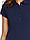 Синяя женская футболка-поло LC Waikiki / ЛС Вайкики с воротником, фото 4