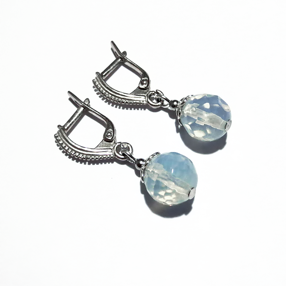 Місячний камінь, срібло, сережки, 045СЛ