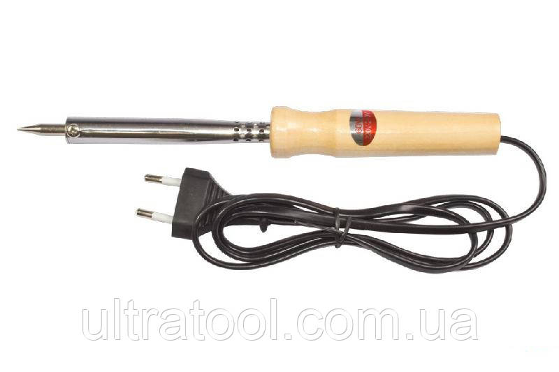 Паяльник 100 ватів із дерев'яною ручкою Extools WD-100W, 220V 