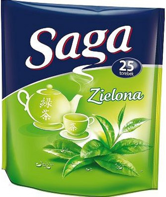 Чай зеленый Saga 35x2гр - фото 1 - id-p702534552