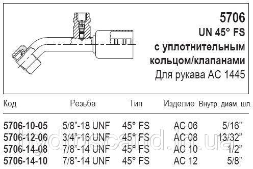 Муфта, резьба UN 45° FS, с уплотнительным кольцом/клапанами, 5706 - фото 1 - id-p748416