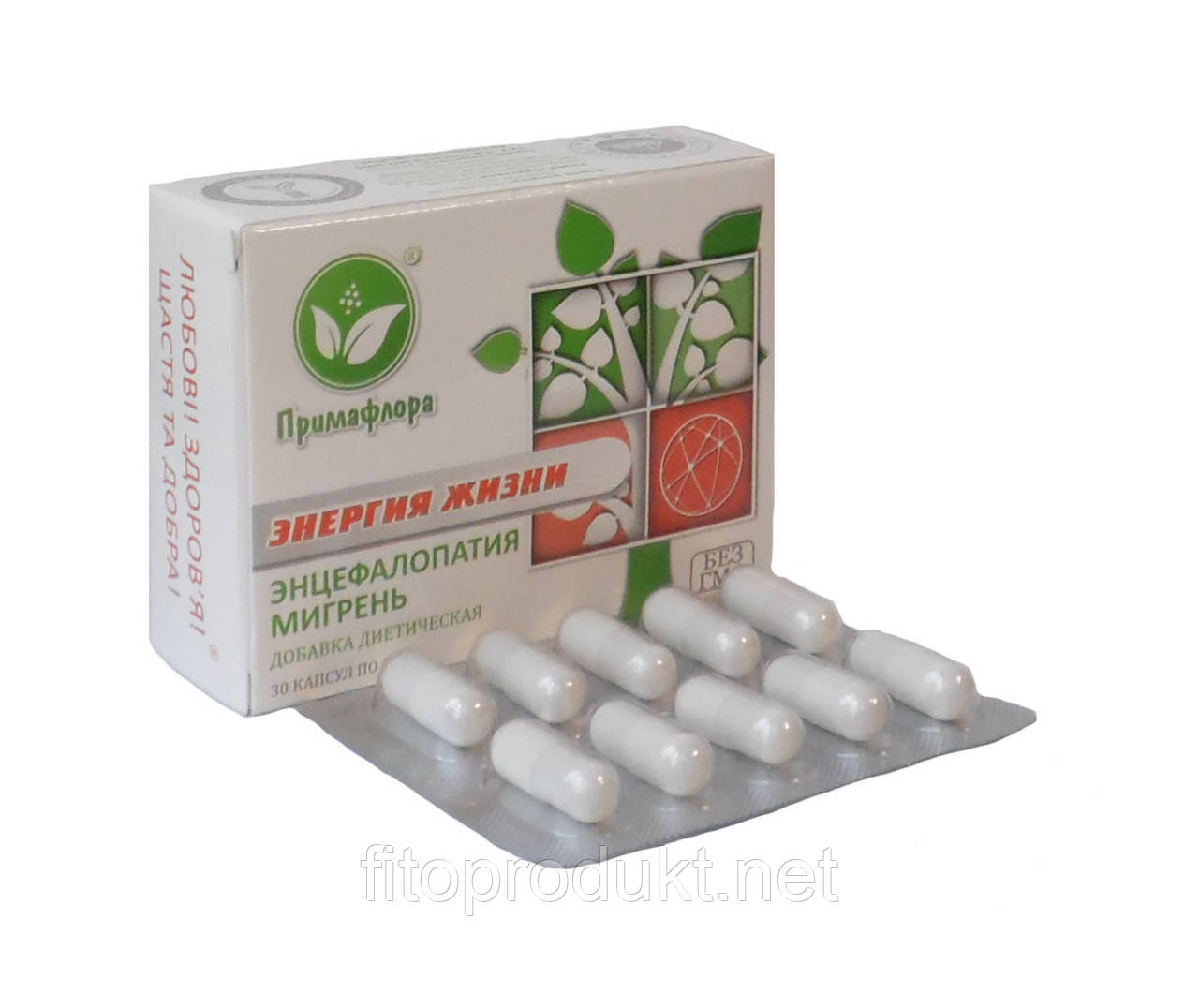 Енергія життя вітамінний засіб за мігрені 30 капсул Примафлору, фото 1