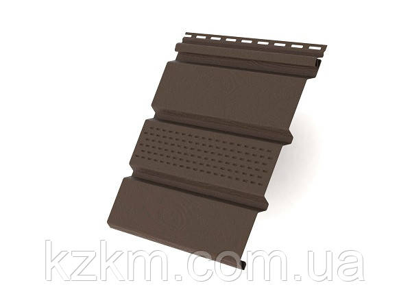 Софіт, софіт, стельовий сайдинг коричневий перфорований (Ренвей), фото 1