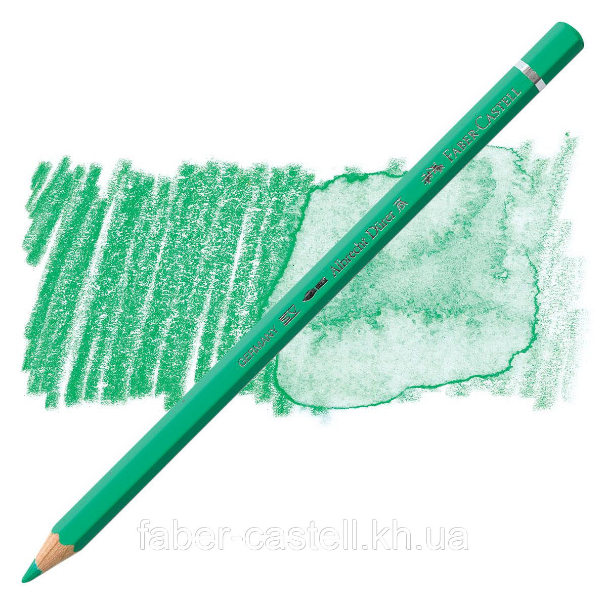 Олівець акварельний кольоровий Faber-Castell A. Dürer колір світло-бірюзова зелень (Light Phthalo Green) №162, 117662