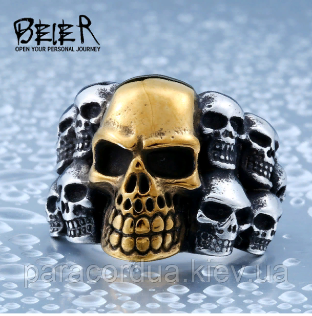 Кольцо "Череп", печатка, перстень