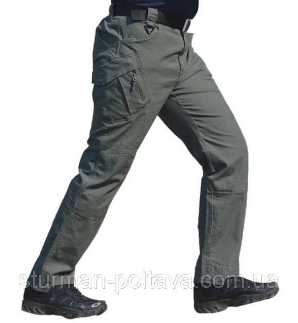 Штани чоловічі тактичні Urban Tactical міський стиль літні колір олива складу спандекс і бавовна