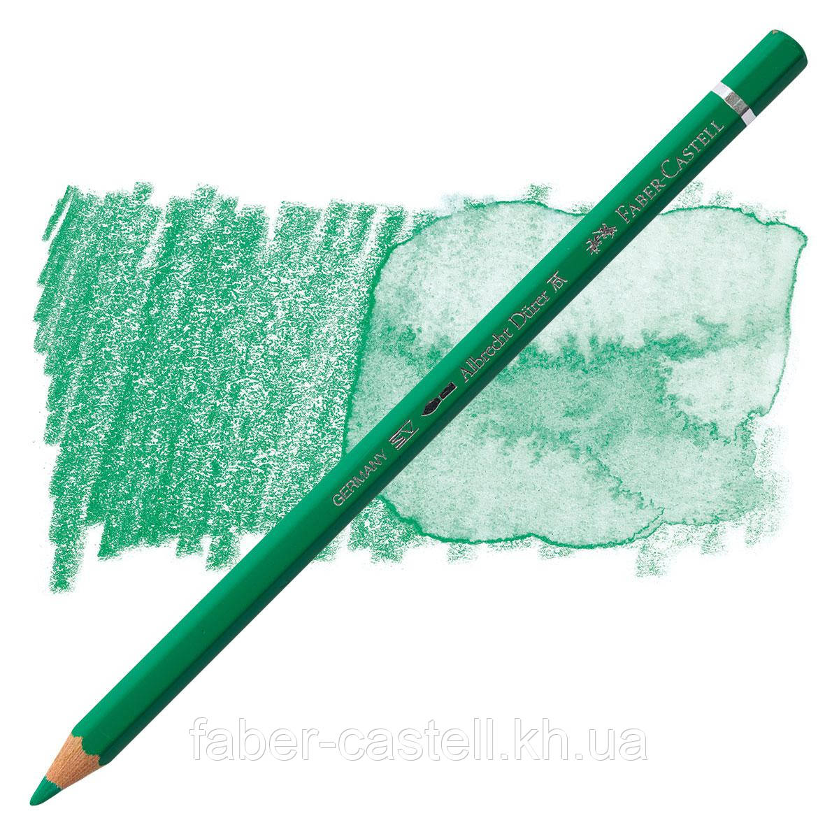 Олівець акварельний кольоровий Faber-Castell Albrecht Dürer колір смарагдово-зелений (Emerald green) № 163, 117663