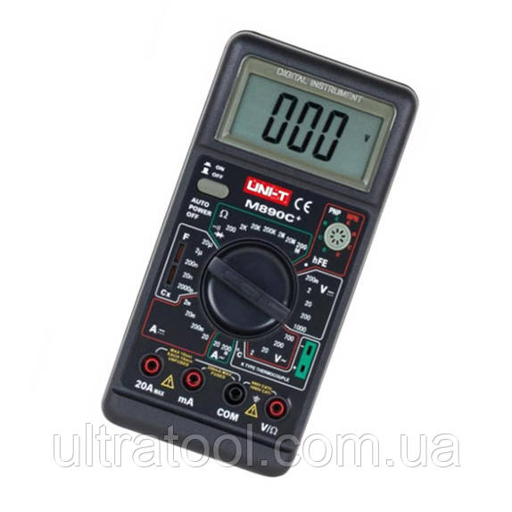 Цифровий мультиметр універсальний UNI-T UT-M890С+, температура, ємність, продзвінка (made in EC)