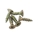 Шуруп універсальний жовтий 3х12, шуруп оцинкований (упаковка 1000шт.), фото 2