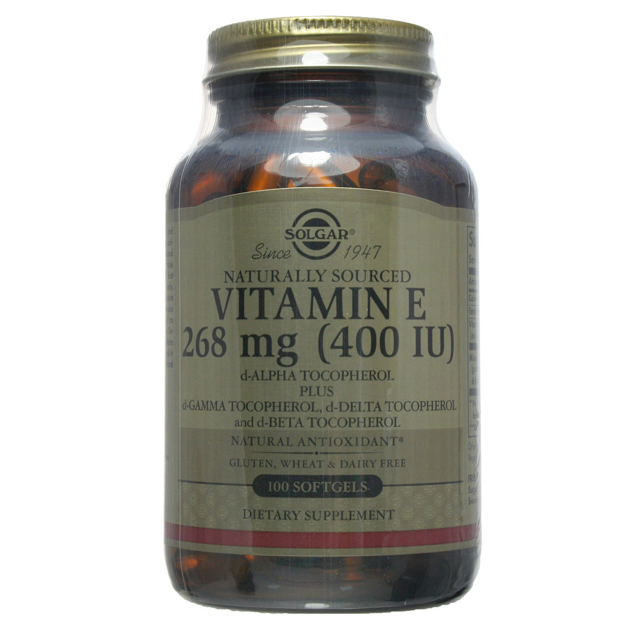 Вітамін Е, Solgar, 400 МО, 100 капсул