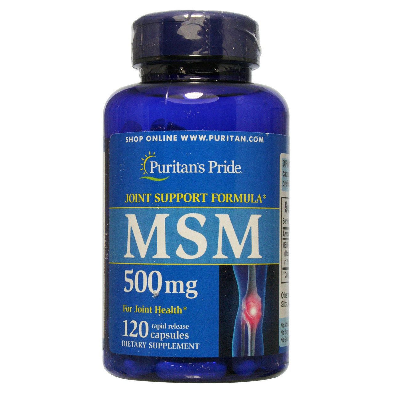 Метилсульфонілметан, MSM 500 mg, Puritan's Pride, 120 капсул