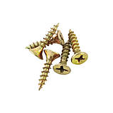 Шуруп універсальний жовтий, шуруп оцинкований 3,5х16 (уп.100шт.), фото 2