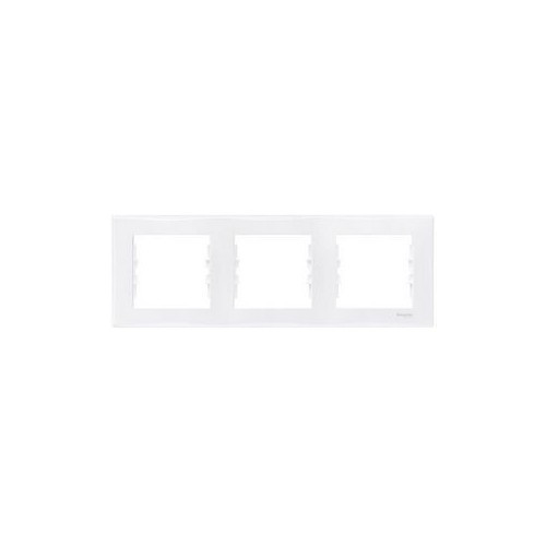 Рамка 3-я горизонтальна біла Sedna Schneider SDN5800521, 4571, фото 1