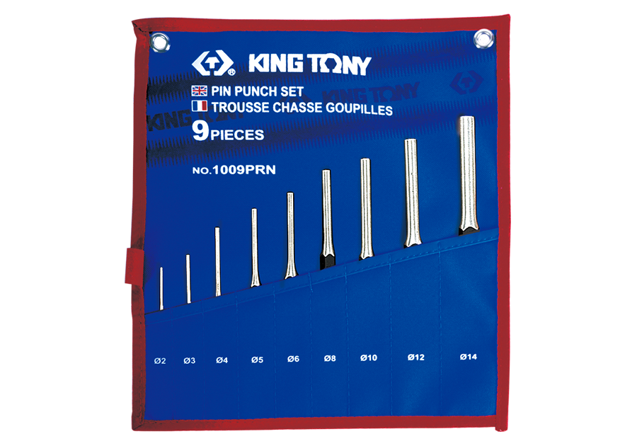 Набір выколоток 2-14мм 9 предметів KING TONY 1009PRN (Тайвань)
