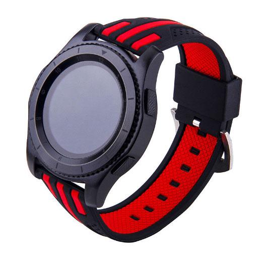 Силіконовий ремінець Primo Dart для годин Samsung Gear S3 Classic SM-R770 / Frontier RM-760 - Black&Red