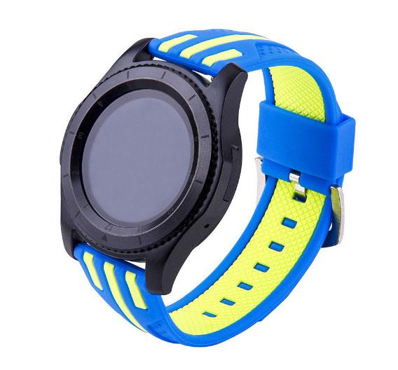 Силіконовий ремінець Dart для Samsung Gear S3 Classic SM-R770 / Frontier RM-760 - Blue&Yellow