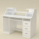 Комп'ютерний стіл Компаніт Комфорт-5 з надбудовою дсп, фото 3