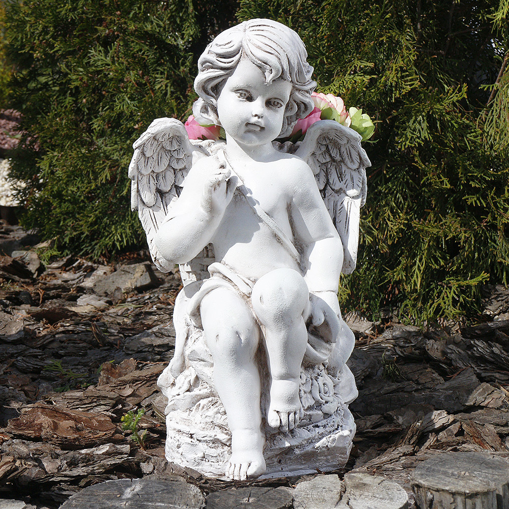 Ангел з кошиком світиться 33 см Гранд Презент СП507-4 св