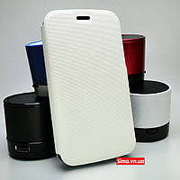 Чехол книжка для Samsung G350 / Galaxy Star Advance противоударный Valenta New Cover белый