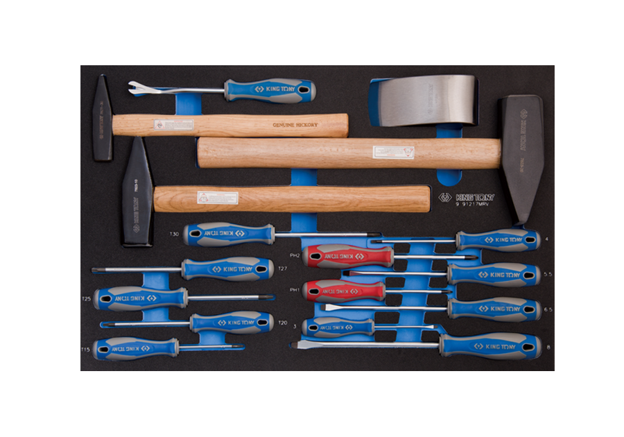 Набір інструментів в ложементі EVO 17 предмета KING TONY 9-91217MRV (Тайвань), фото 1