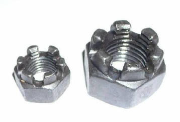 Гайка корончатая М18 ГОСТ 5918-70, DIN 935 з нержавіючої сталі А2 і А4, фото 1