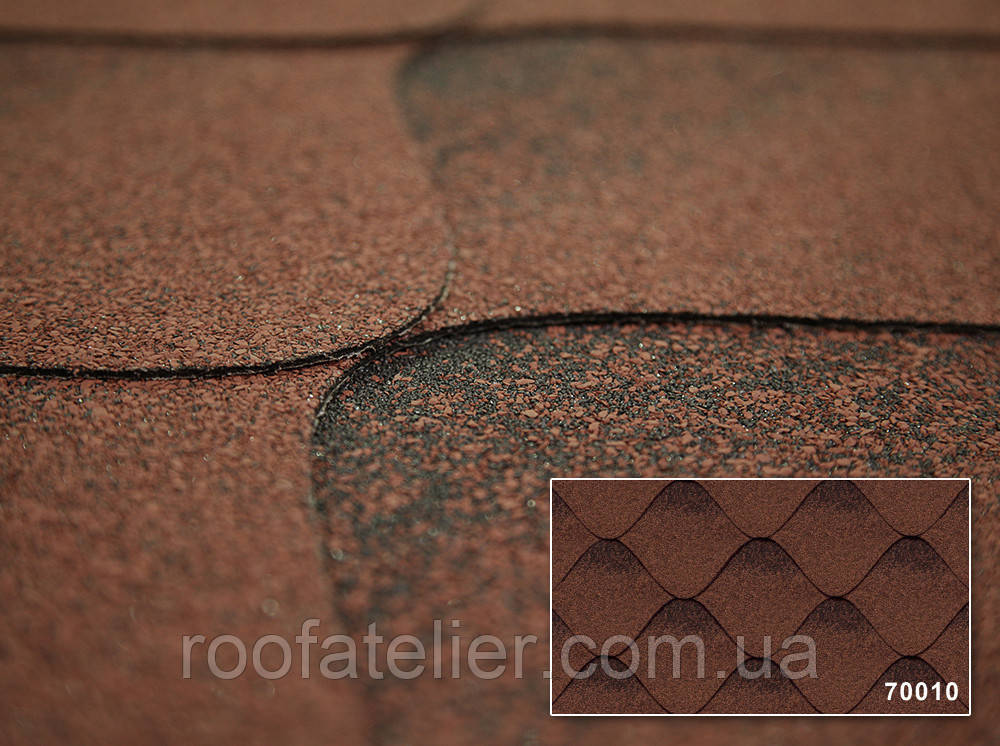 Бітумна черепиця Kerabit / Керабіт S+ Хвиля червоно-чорний, фото 1