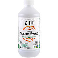 Пребіотичний натуральний замінник цукру ZINT Organic Yacon, органічний сироп з якону 236 мл