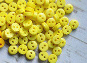 Гудзики для ляльок міні 6 мм. Лимонний, № 6.60, фото 1