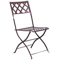 Складаний металевий стілець для саду, дачі, вулиці, літнього майданчика кафе Монмарт hy-c168 коричневий какао 8031