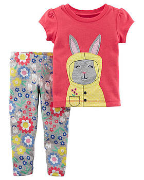 Штани + футболка Carters для дівчинки 9 міс 67-72 див. Комплект двійка