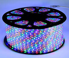 Різнобарвна Стрічка 5050 RGB 60 LED 220 V IP68 Сведдіодна