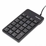 Клавіатура Fantech FTK-801, Slim, Black, (FTK801b), USB, цифровий блок, фото 2