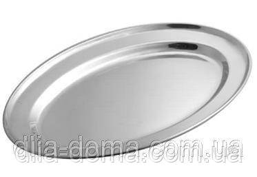 Овальні страви неіржавка сталь, глибока, довжина 35 см, фото 1