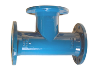 Трійник чавунний фланцевий Ду100х50