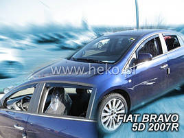 Дефлектори вікон (вітровики) FIAT BRAVO - 5D 03.2007 + (HEKO)