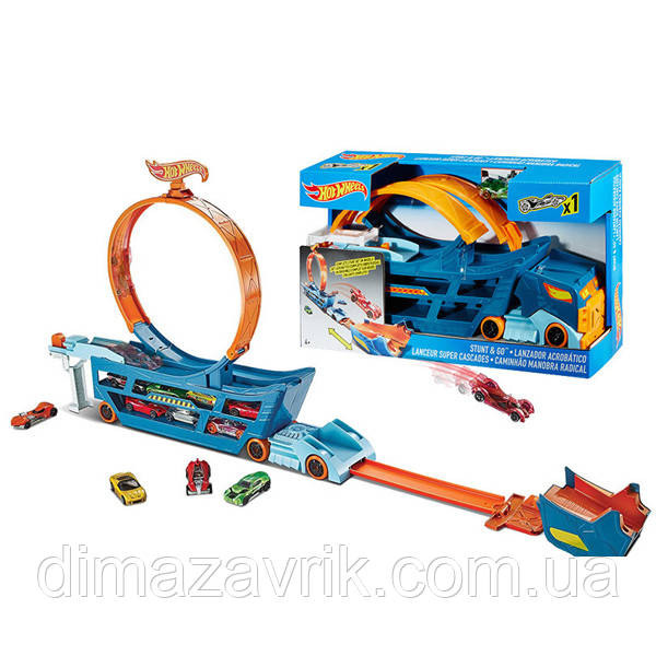 Ігровий набір Трек-трансформер "Трюки та перегони" Hot Wheels (DWN56), фото 1